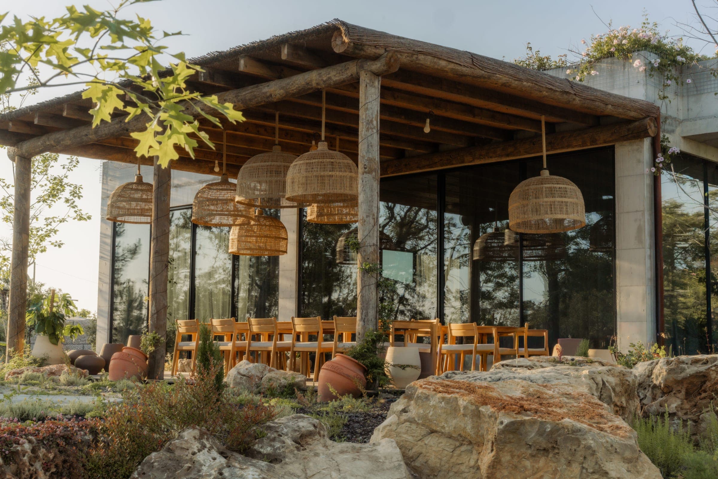 The garden house terrace at Quinta Filippa, in the Algarve